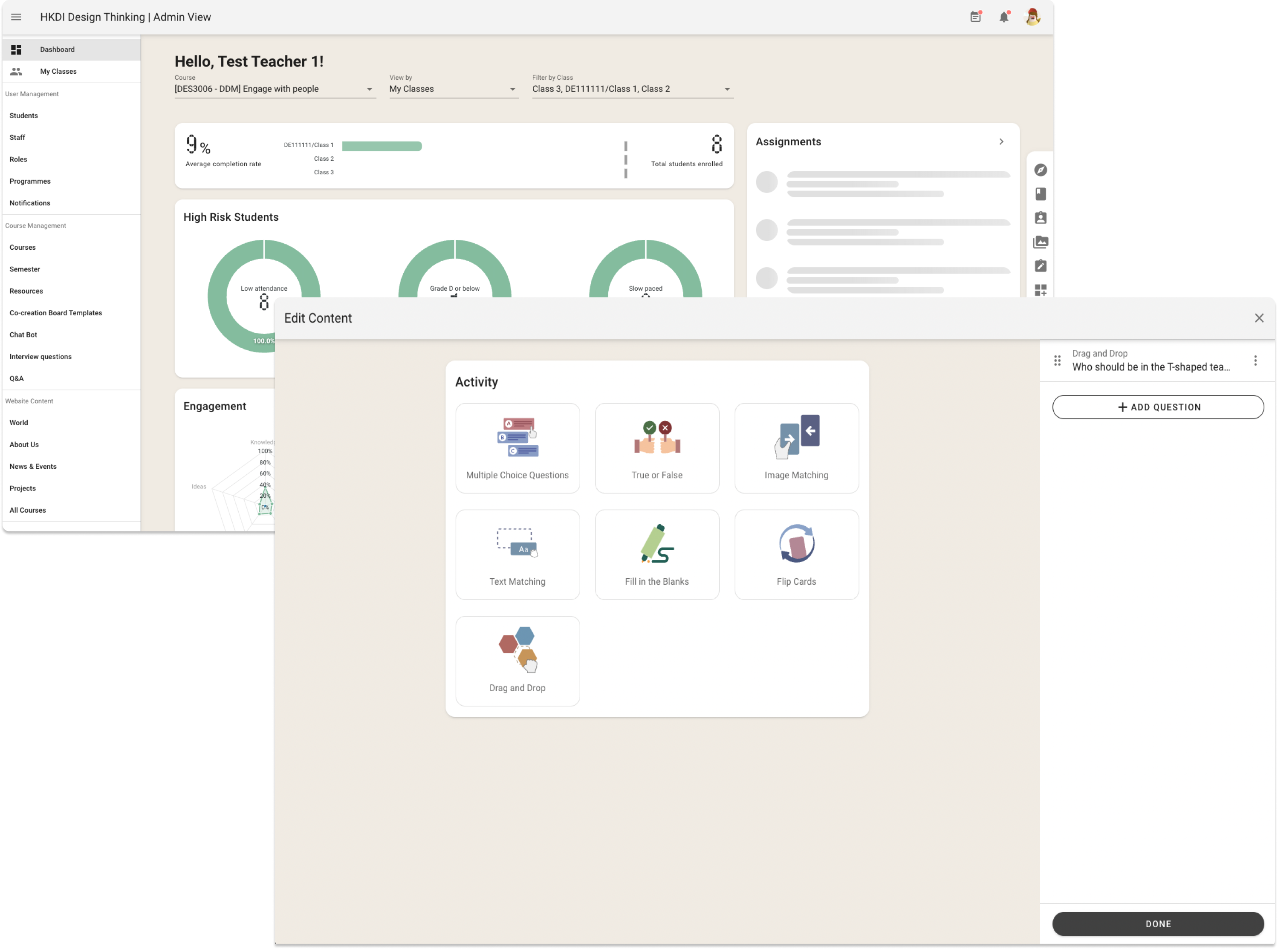 VTC Staff Dashboard